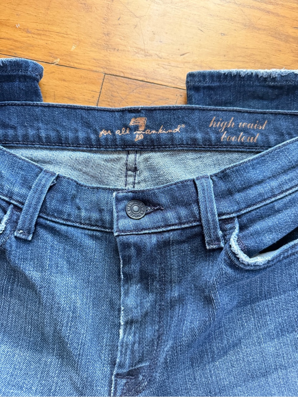 7 For All Mankind High Rise Women's Jeans - Dark Blue Denim